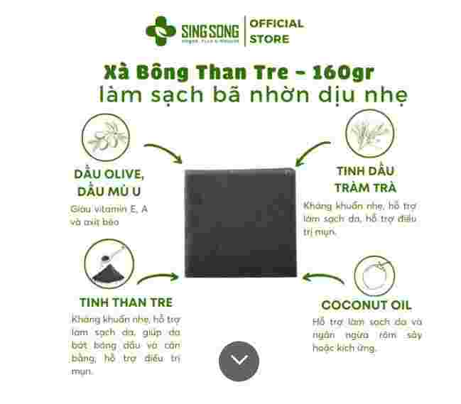 Xà bông than tre 160gr